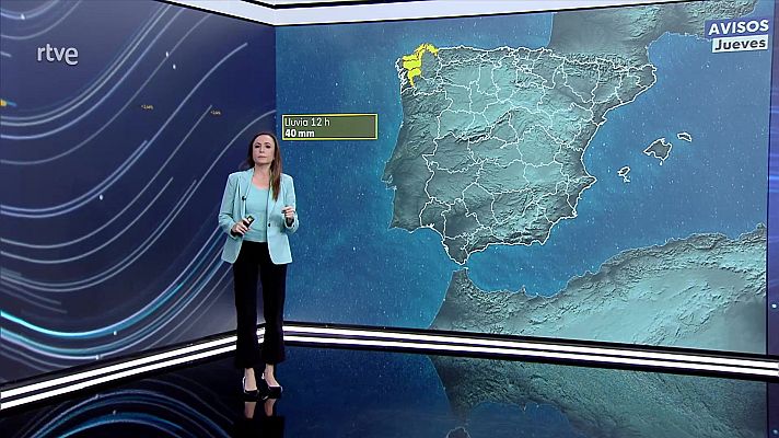 El tiempo - Precipitaciones localmente persistentes en el Cantábrico oriental