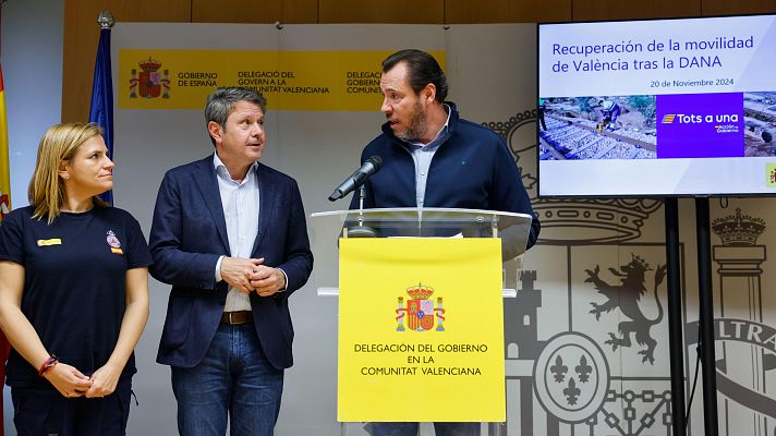 Especiales informativos - Comparecencia de Óscar Puente. Obras de recuperación tras la DANA