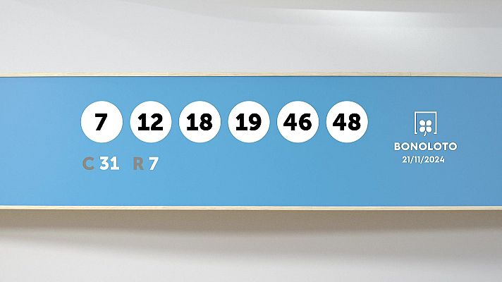 SELAE - Sorteo de la Lotería Bonoloto del 21/11/2024