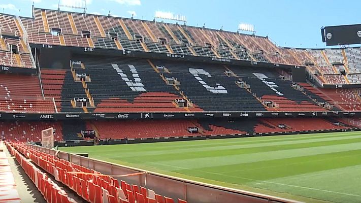 Telediario 1 - El fútbol vuelve a Mestalla tras la DANA
