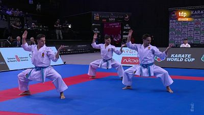 El equipo nacional de kata logra el bronce mundial en Navarra en el adis de Damin Quintero