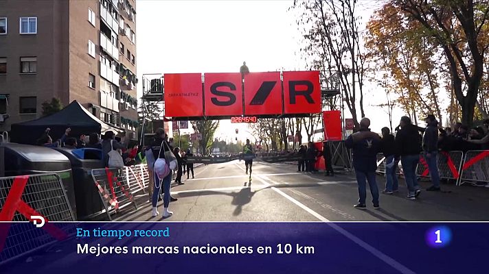 Telediario Fin de Semana - Mechaal y Marta Pérez baten el récord español de 10k en Madrid
