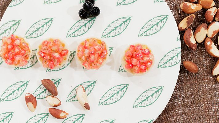 Saber vivir - Cremosas pastelitos con nuez de brasil y granada