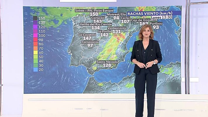 El tiempo - Precipitaciones persistentes y localmente fuertes al oeste del sistema Central y del Cantábrico, sur de Galicia y Pirineos