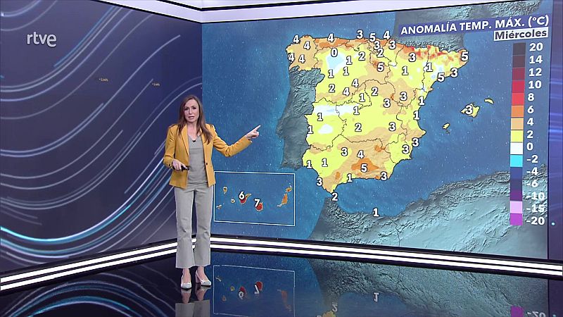 Descenso notable de las máximas en amplias zonas de la meseta Norte, alto Ebro y Cantábrico oriental - ver ahora