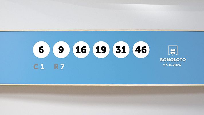 SELAE - Sorteo de la Lotería Bonoloto del 27/11/2024