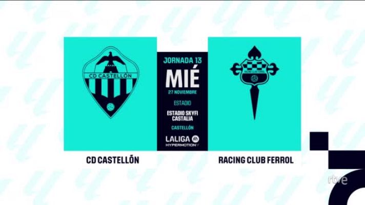 Resúmenes de LaLiga - Castellón - Racing Ferrol: resumen del partido de la 16ª jornada de Liga | Segunda