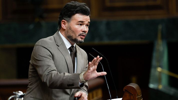 La hora de La 1 - Rufián respalda a una diputada de Podemos que acusa a otro de Vox de gritarle "Tómate la pastilla" en el Congreso