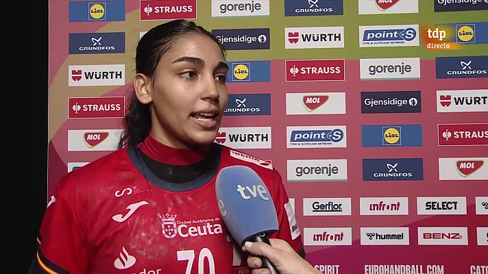 Europeo de Balonmano - Carmen Arroyo, tras el debut victorioso de las Guerreras en el Europeo: "Somos un grupo muy guay"
