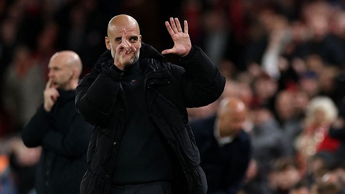 Telediario Fin de Semana - Guardiola luce sus seis Premier League ante los cánticos en contra de la afición del Liverpool