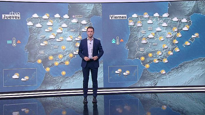 El tiempo - Las máximas descenderán, más en el Cantábrico, y con aumentos en la fachada oriental y Baleares