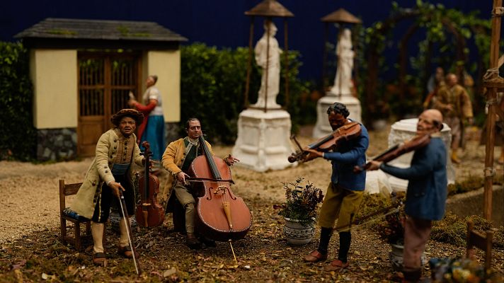 Telediario 1 - El Belén Napolitano del Palacio Real se prepara para recibir visitantes un año más