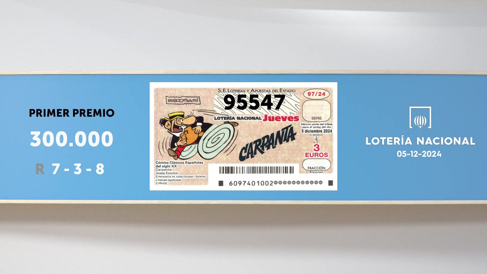 Sorteo de la Lotería Nacional del 05/12/2024 - Ver ahora