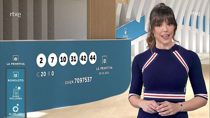 Loterías - Sorteo de la Lotería Nacional, Bonoloto, Primitiva y Jóker del 05/12/2024