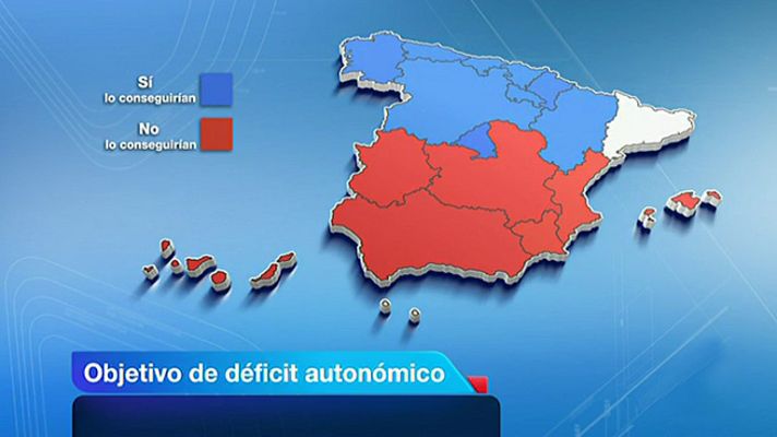 Telediario 1 - Números rojos de varias CCAA