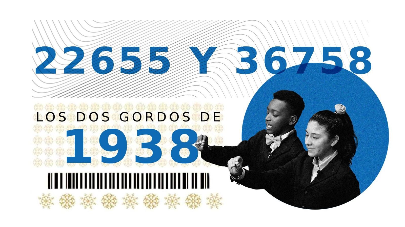 1938: los dos Gordos de la Lotería de Navidad fueron el 22655 y 36758 | Ver