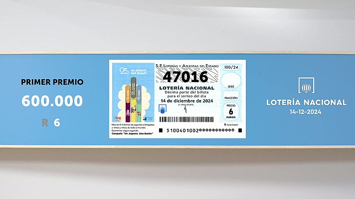 SELAE - Sorteo de la Lotería Nacional del 14/12/2024