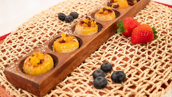 Saber vivir - Nidos de mazapán rellenos de orejones y pasas