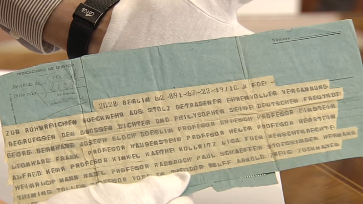  - Descubren un telegrama de Albert Einstein mostrando su apoyo a Miguel de Unamuno un siglo después de su destierro