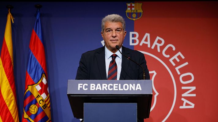 Telediario 1 - Laporta, optimista con la liga: "Nos hemos distraído, pero ya es agua pasada"