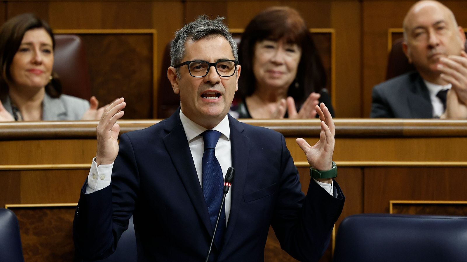 Bolaños acusa al PP de estar "pervirtiendo" la acusación popular y de "ser mero palmero de la ultraderecha" - Especiales informativos | Ver