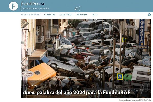 Telediario 1 - DANA, la palabra más representativa del 2024 para la Fundéu