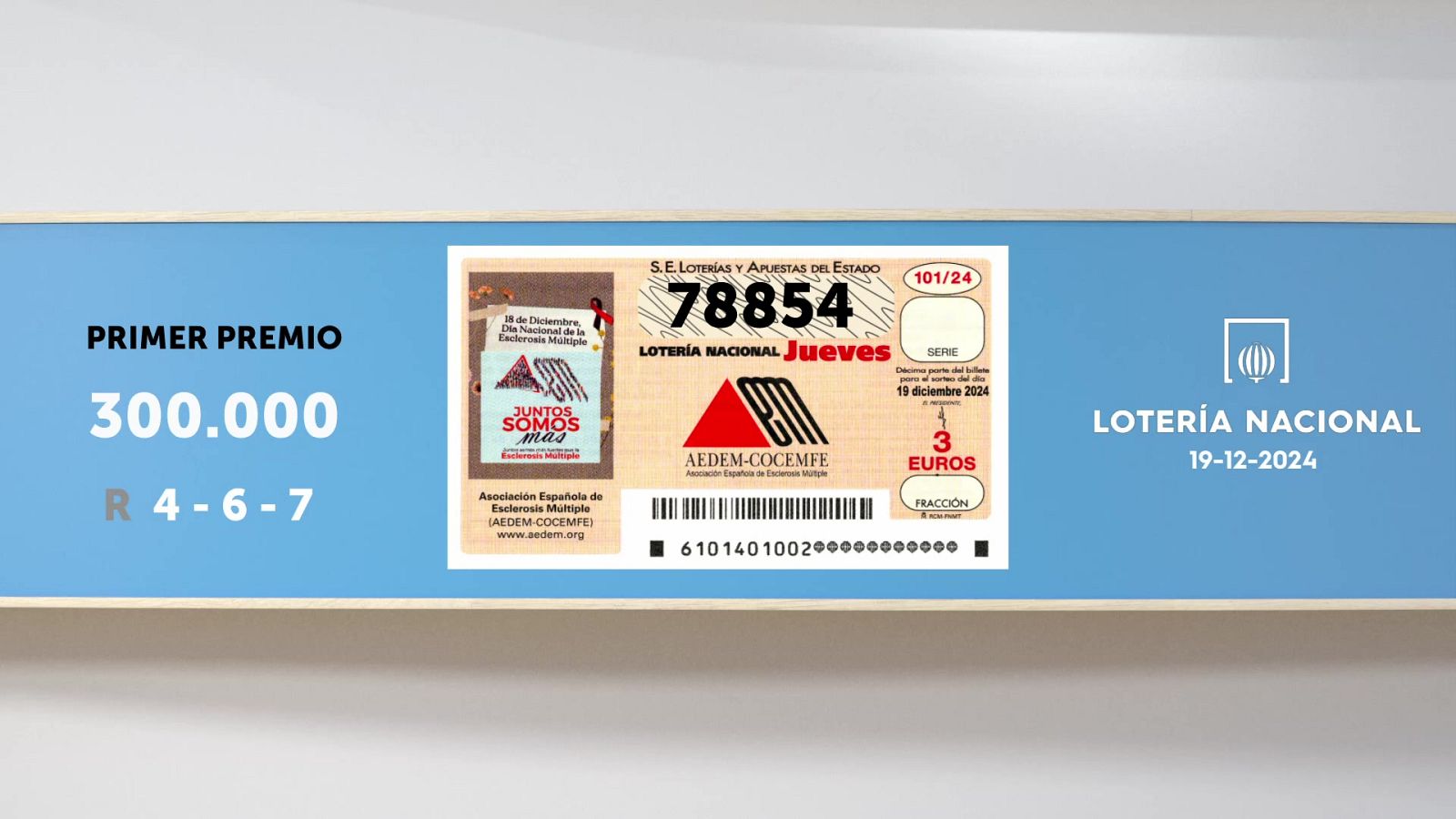 Sorteo de la Lotería Nacional del 19/12/2024 - Ver ahora