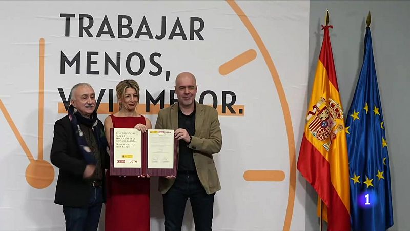Ministeri i sindicats signen l'acord per reduir la jornada a 37,5 hores - L'Informatiu | Veure