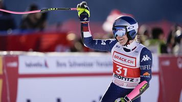 Lindsey Vonn regresa cinco aos despus con un puesto 14 en el supergigante de St. Moritz