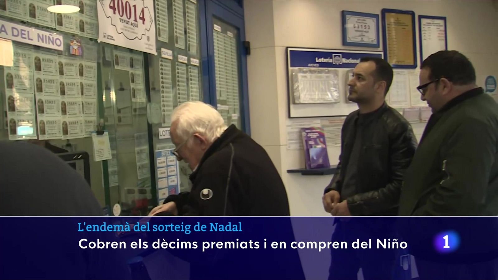 L'endemà del sorteig de Nadal: els premiats cobren els dècims i en compren del Niño | Veure