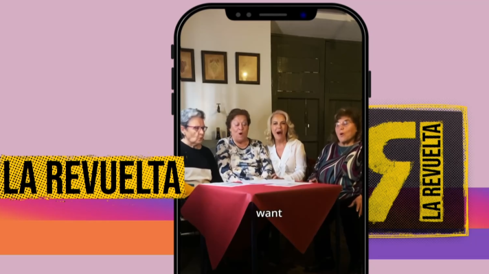 Telediario 1 - Las actrices senior de 'Bodegón con fantasmas' piden ir a 'La revuelta'