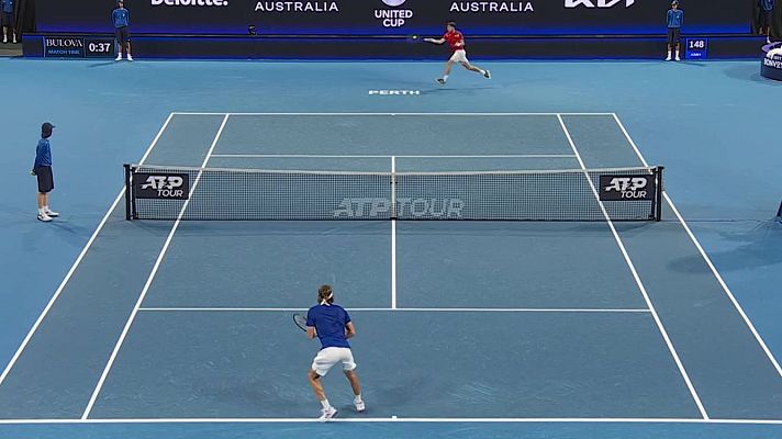 Tenis - United Cup: Grecia - España. 1ª ronda partido individual masculino