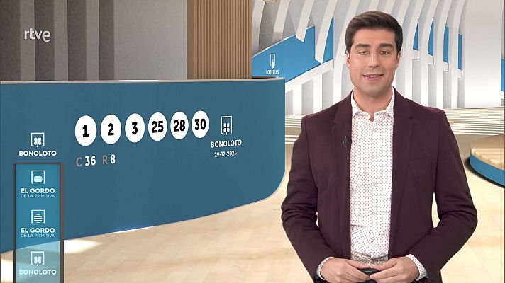 Loterías - Sorteo de la Bonoloto y El Gordo de la Primitiva del 29/12/2024