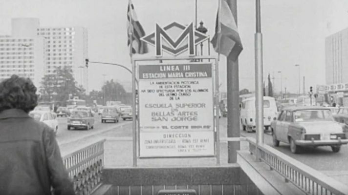 NO-DO - Mural de los alumnos de Bellas Artes San Jorge en el metro