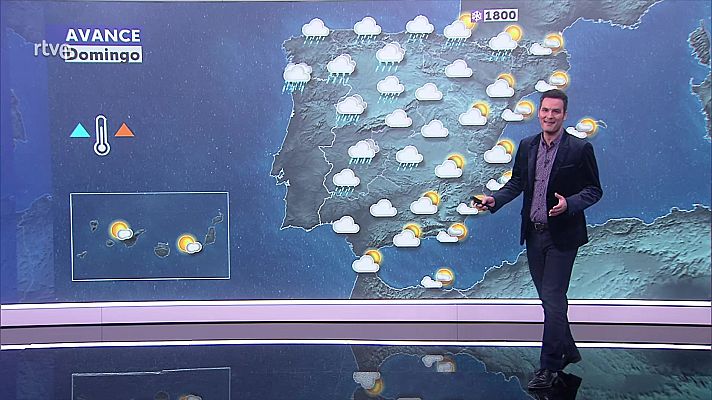 El tiempo - Chubascos acompañados de tormenta con probabilidad de ser fuerte y persistentes en litorales del este y sureste peninsulares