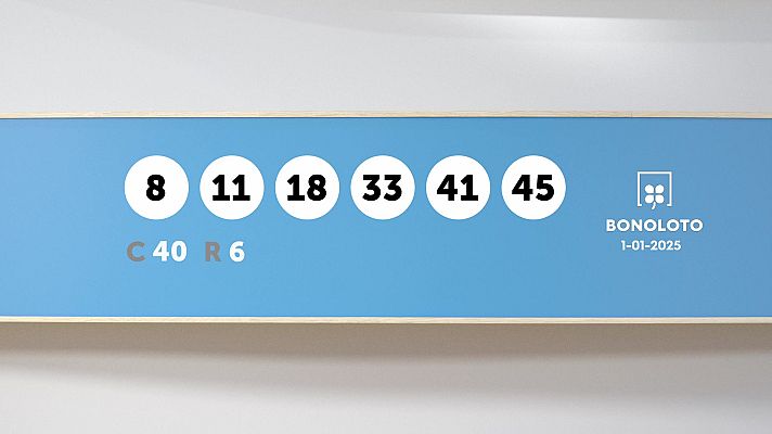 SELAE - Sorteo de la Lotería Bonoloto del 01/01/2025