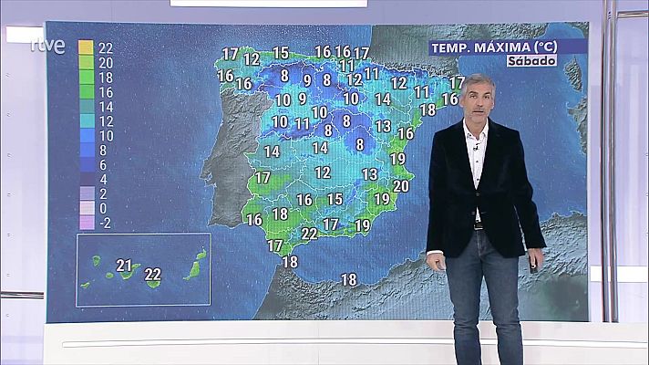 El tiempo - Precipitaciones persistentes y localmente fuertes con acumulados significativos en el litoral atlántico gallego
