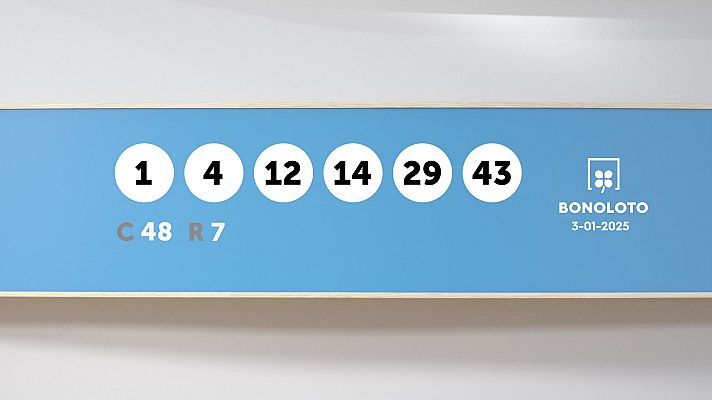 SELAE - Sorteo de la Lotería Bonoloto del 03/01/2025