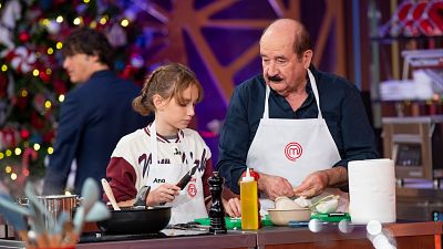 MasterChef Junior 11 | Joaqun, el abuelo de Ana, al borde de las lgrimas al cocinar con su nieta