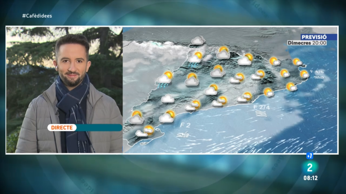 El temps - Dimecres més suau, amb vent i més núvols i alguns pluja a la tarda