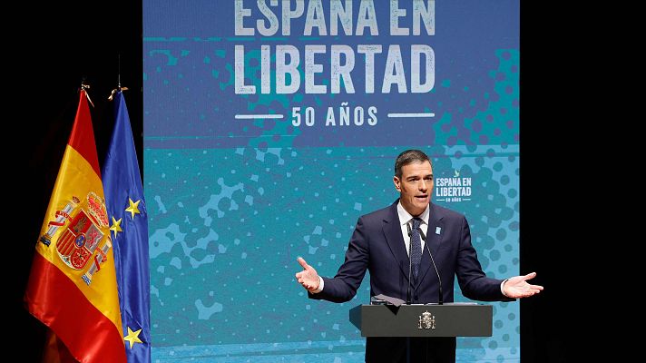 Telediario 1 - Sánchez llama a "defender la libertad" en el primer acto por los 50 años de la muerte de Franco