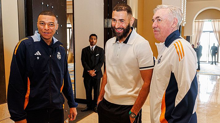 Telediario 1 - El Real Madrid prepara la semifinal de la Supercopa ante el Mallorca sin Modric pero con la visita de Benzema