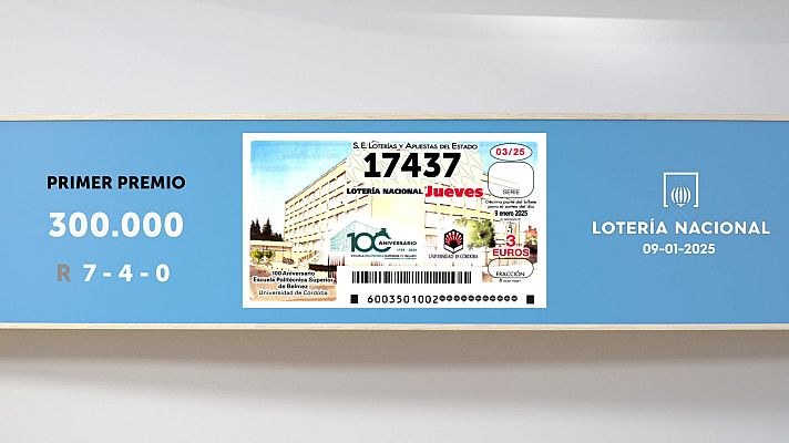 SELAE - Sorteo de la Lotería Nacional del 09/01/2025