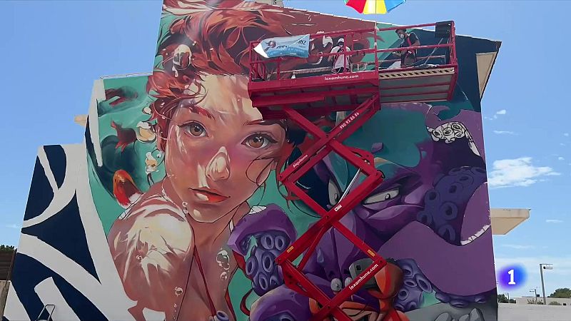 Dos murals d'un artista català, seleccionats entre els 50 millors del món - L'Informatiu | Veure