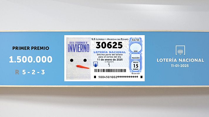 SELAE - Sorteo de la Lotería Nacional del 11/01/2025