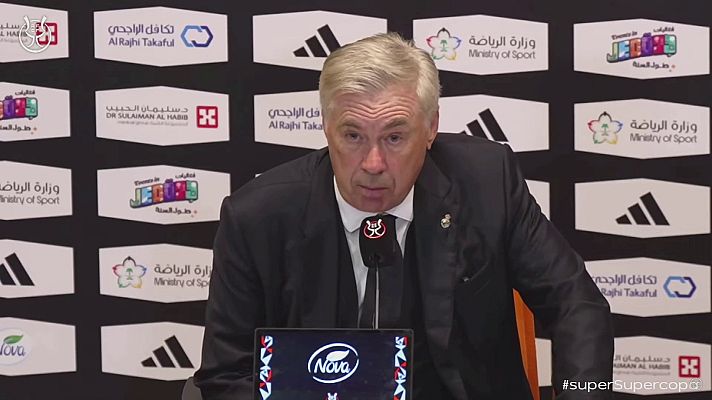 Fútbol - Ancelotti, tras la final de la Supercopa: "Mbappé lo ha hecho bien; el resto para olvidar"