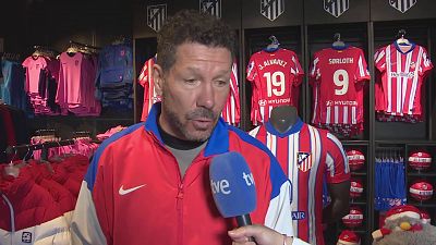 Simeone, a TVE: "No me preocupa la euforia; afrontamos al Elche no por lo que pas, sino por lo que viene"