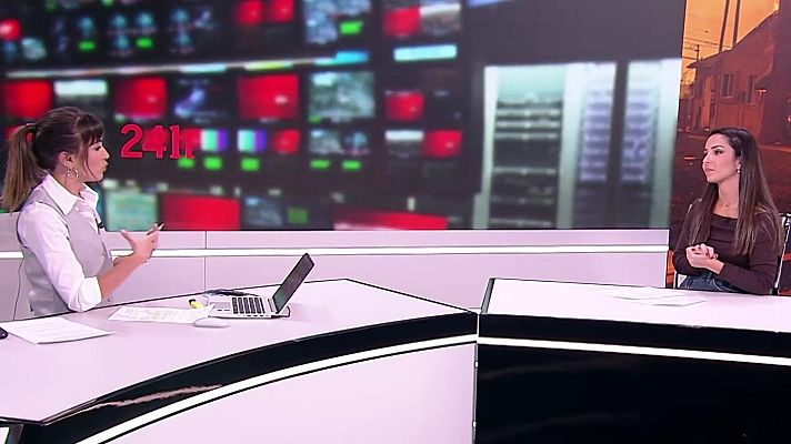 La tarde en 24h - VerificaRTVE enumera en 'La tarde en 24 horas' los bulos del incendio de Los Ángeles que circulan por Internet