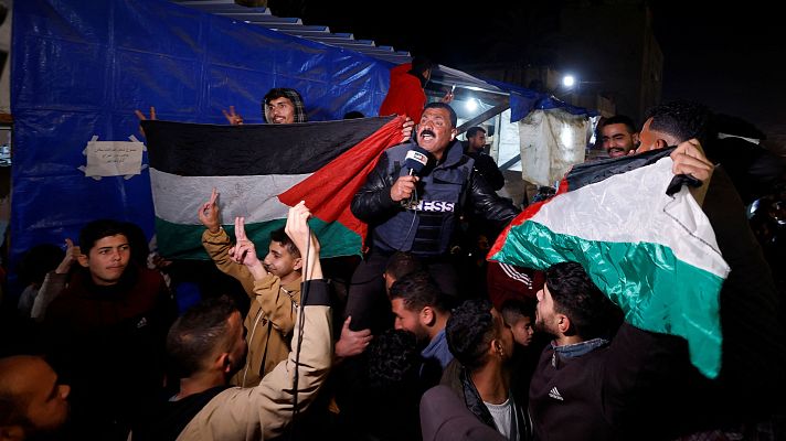 Telediario 2 - El acuerdo de alto el fuego entre Israel y Hamás incluirá liberación de rehenes y entrada de ayuda humanitaria