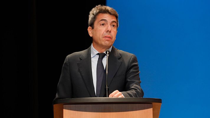 Telediario 1 - Mazón vuelve a comparar las ayudas del Gobierno a Gaza con las que recibe Valencia por la dana